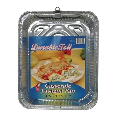 HOME PLUS Home Plus 6392039 9.25 x 11.75 in. Durable Foil Casserole Lasagna Pan - Silver- pack of 12 6392039